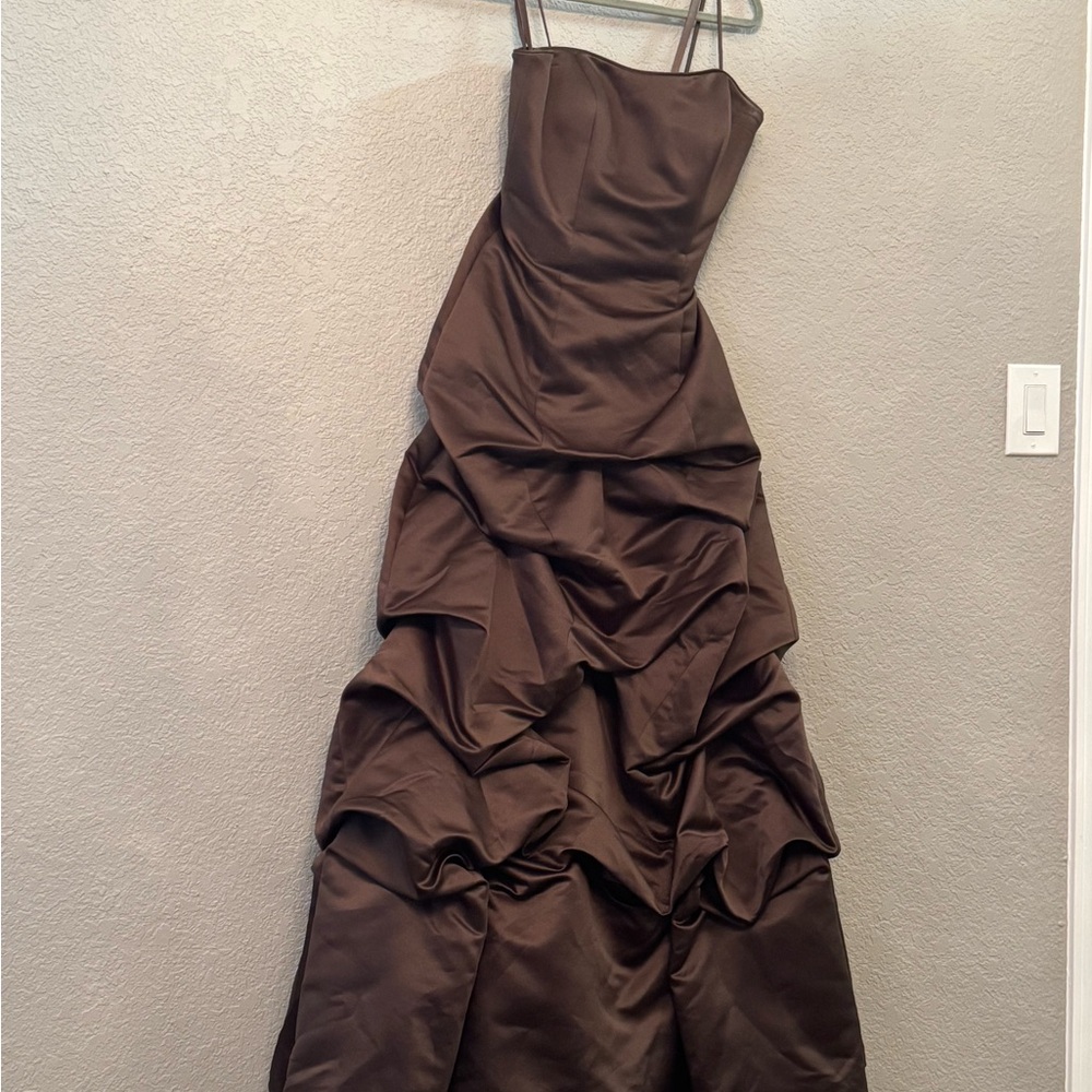 Elegant Brown Evening Gown